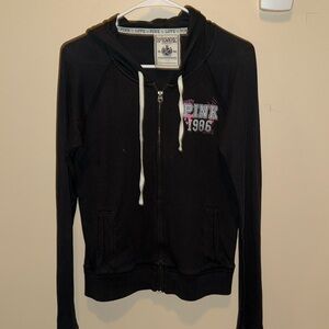 Vs pink zip up hoodie